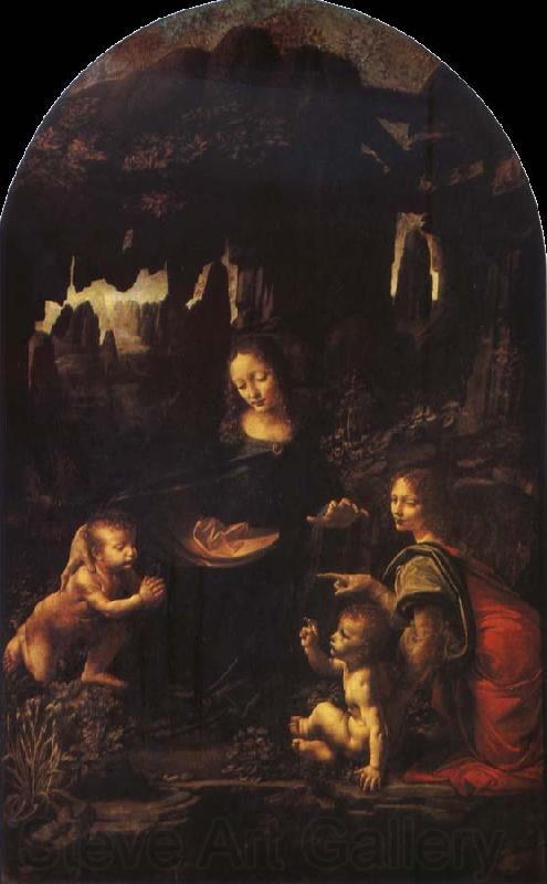 Leonardo  Da Vinci Virgin of the Rocks France oil painting art